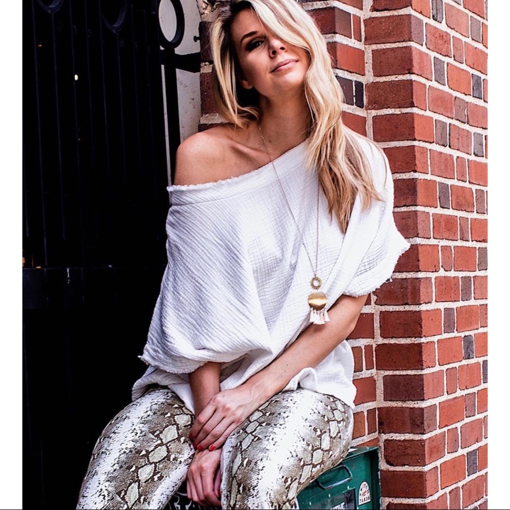 By the Shore • Ivory Oversized Gauze top